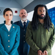 Daveed Diggs and Jennifer Connelly in Snowpiercer.